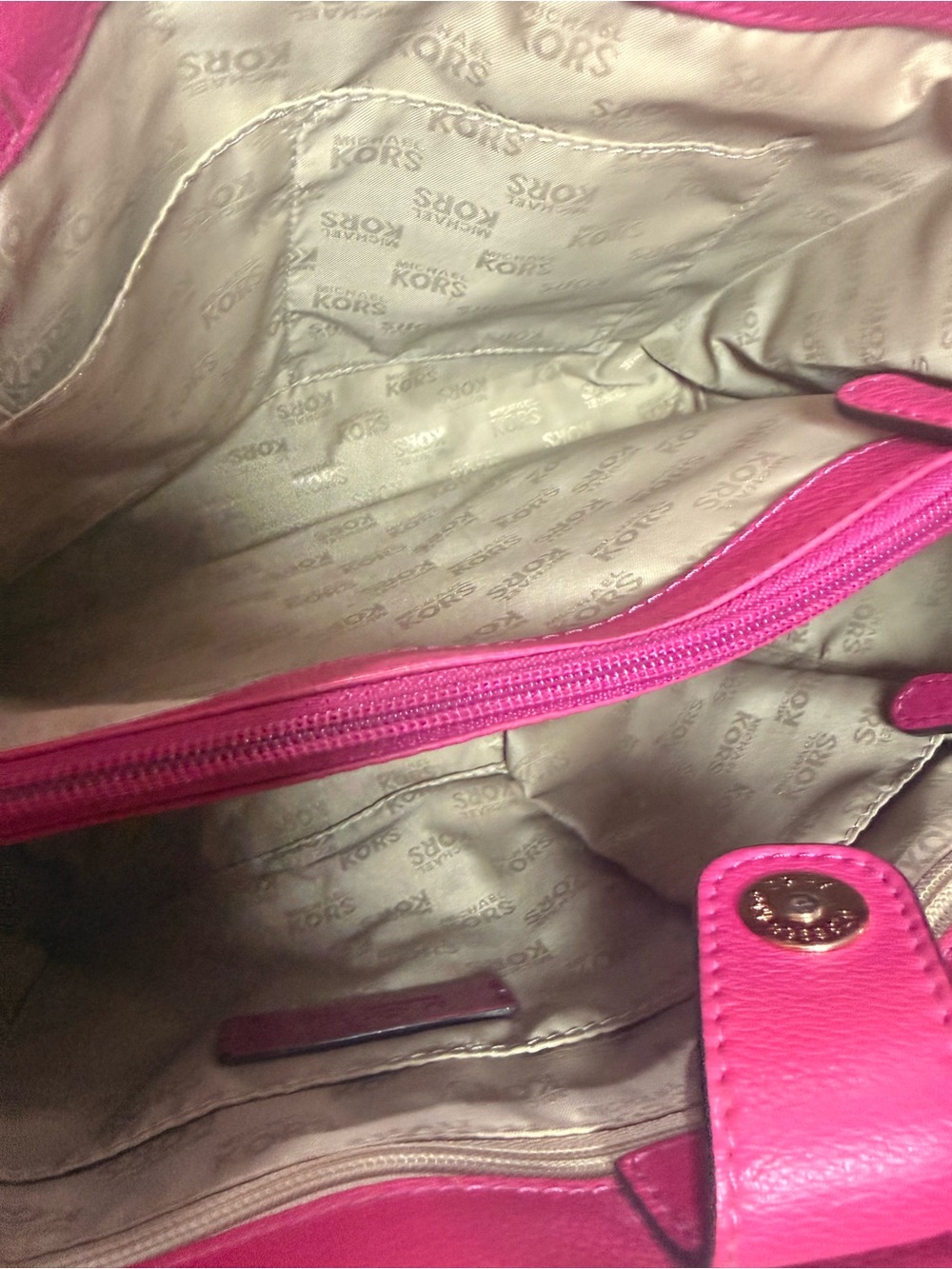 MICHAEL Michael Kors Sutton Medium Pink Pebbled Leather Satchel - Picture 7 of 13